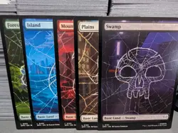 MTG Spider-Man Full Art Basic Land Set of 5 - Image 1