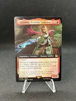 MTG Final Fantasy Extended Art Foil Lightning, Security Sergeant #462 - Image 1
