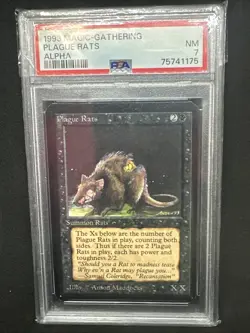 Mtg Alpha Plague Rats PSA 7 - Image 1