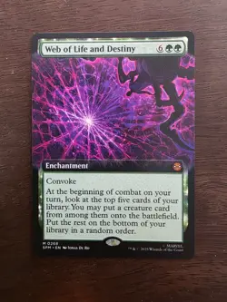 MTG Web of Life and Destiny 268 Extended Art Marvel Spider-Man - Image 1