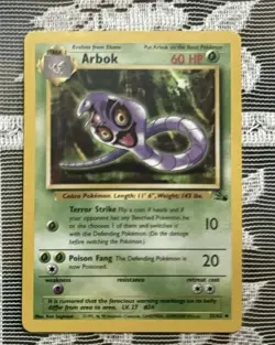 *Australian Print* Pokemon TCG: 1999-2000 Red Logo Fossil Arbok. LP - Image 1