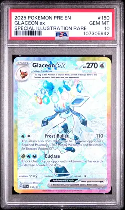 2025 POKEMON PRE EN-PRISMATIC EVOLUTIONS #150 GLACEON EX PSA 10 - Image 1