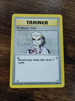 Pokemon Professor Oak 88/102 Base Set UK Print 1999-2000 - Image 1