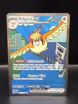 Pokemon TCG Pidgeot ex 225/197 Special Illustration Rare Obsidian Flames NM/M - Image 1