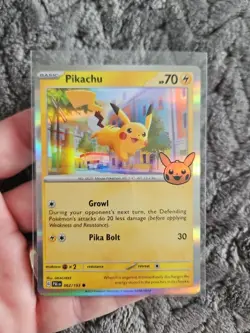 Pikachu Holographic Common 062/193 Pokemon TCG Trick or Trade 2025 PACK FRESH - Image 1