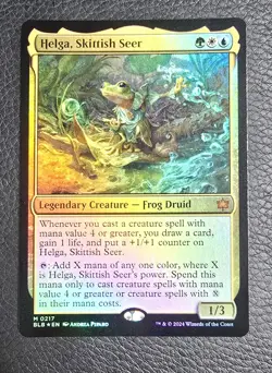 Helga, Skittish Seer Bloomburrow Foil MTG NM Magic Card - Image 1