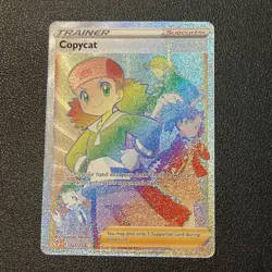 Copycat 222/203 Rainbow Rare Trainer Evolving Skies Pokemon TCG Card - NM - Image 1