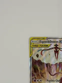 Pokemon TCG Espeon & Deoxys GX Tag Team Black Star Promo Card #SM240 - LP - Image 2