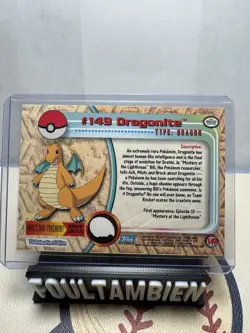 Topps Series 3 Pokemon TV Animation Card #149 Dragonite Smooth Silver Foil LP - Image 2