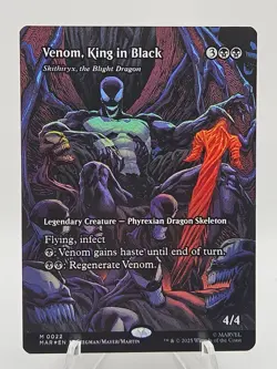 Venom, King in Black (Skithiryx) -Full Art- Mythic FOIL-#0022- MTG Spiderman UB - Image 1