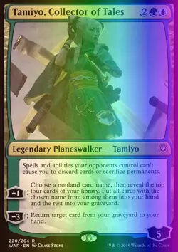 MTG Tamiyo, Collector of Tales (220/330) War of the Spark NM FOIL - Image 1