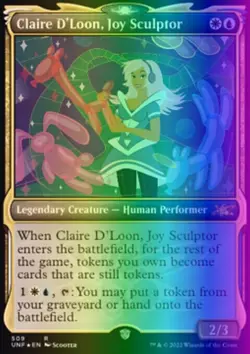 MTG Magic the Gathering Claire D'Loon, Joy Sculptor (509/654) Unfinity NM FOIL - Image 1