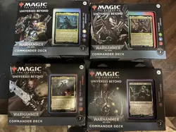 Magic the Gathering MTG Warhammer 40k Commander Deck Set of 4 Factory Sealed - Image 1