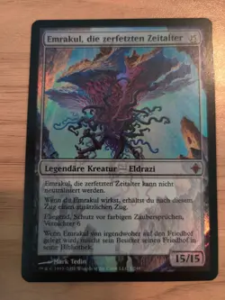 MtG Emrakul, the Aeons Torn *FOIL* from Rise of the Eldrazi, German Language, Li - Image 1