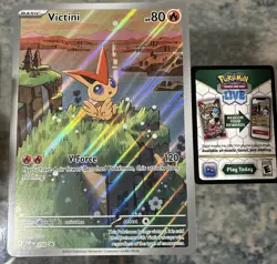 Pokemon Victini 208 Illustration Rare JUMBO Promo Black Bolt & White Flare TCG - Image 1