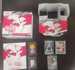 Pokemon White Flare ETB EMPTY -Promo, 150 COMMONS & 50 HOLO/REVERSE *NO PACKS* - Image 1