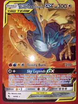 Pokemon TCG Moltres & Zapdos & ArticunoTag Team GX Hidden Fates 44/68 Holo... - Image 3