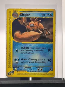 2002 Pokemon TCG Expedition Base Set Kingler Non-Holo Rare 50/165 E-Reader MP - Image 2