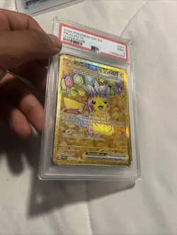 2024 Pokemon SSP Pikachu ex Hyper Rare 247/197 PSA 9 MINT - Image 3