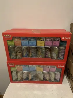 POKEMON TCG PRISMATIC EVOLUTIONS COSTCO MINI TIN SET (6) READ - Image 1