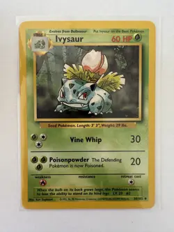 Pokemon TCG Ivysaur Base Set 30/102 Regular Uncommon Non Holo - - Image 1