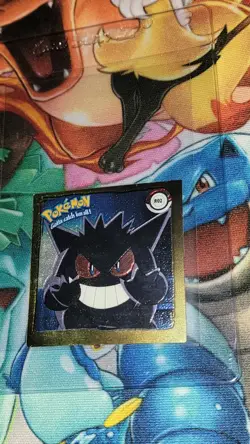 Gengar R02 Gold Bordered Holo Artbox Series 1 1999 Sticker Pokemon - Image 1