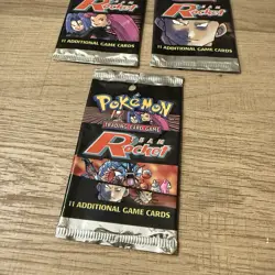 Pokemon TCG 100% Authentic Empty Booster Pack Wrappers | TEAM ROCKET Unlimited - Image 2