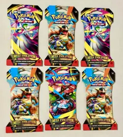 Lot of (6) Pokemon Mega Evolution Sleeved Booster Packs Bundle Brand New Sealed - Image 1