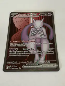 Pokemon TCG Team Rockets Mewtwo EX 213/182 Full Art Destined Rivals English - Image 1