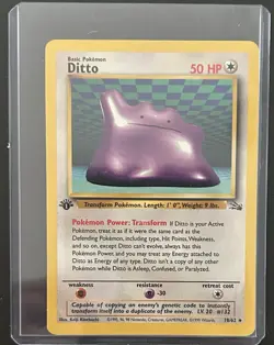 Pokemon TCG Ditto Fossil First Edition ￼18/62 - Image 1