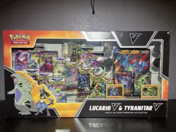 Pokemon TCG Lucario V & Tyranitar V Heavy Hitters Premium Collection NEW - Image 1