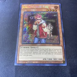 Yugioh Libromancer Fire DIFO-EN000 Secret Rare 1st Ed NM - Image 2