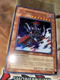 Yugioh! Gorz The Emissary Of Darkness DLG1-EN000 Limited Edition Secret Rare LP+ - Image 2