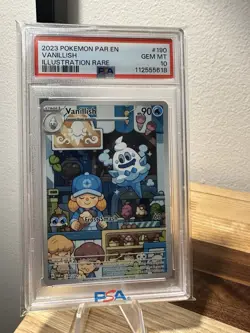 Vanillish 2023 Pokemon Paradox Rift Illustration Rare Card 190/182 PSA 10 - Image 1