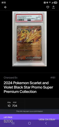 Charizard ex 161 Sv: Scarlet & Violet Promo Cards Holo - Image 4