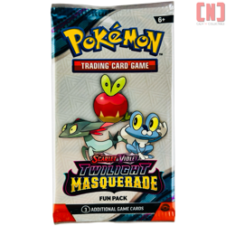 Pokemon TCG: Scarlet & Violet Twilight Masquerade Sealed Fun Pack 3 Card Booster - Image 1