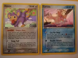 Pokemon Cards Unseen Forces Corsola 37/115 & Aipom 34/115 Reverse Holo Stamped - Image 1