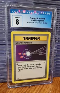 Energy Retrieval - Base Set - 81/102 - Unlimited - Pokemon Card - Graded CGC 8 - Image 2