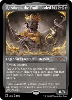 MTG English Razaketh, the Foulblooded (Foil Etched) NM Foil Secret Lair - Image 1
