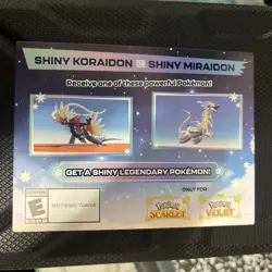 Shiny Miraidon Koraidon Code GameStop Pokemon - Physical PROMO Card- Unused Code - Image 1
