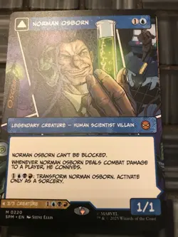 MTG Spider-Man BORDERLESS PANEL M Norman Osborn / Green Goblin #0220 Non Foil - Image 1