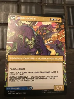 MTG Spider-Man BORDERLESS PANEL M Norman Osborn / Green Goblin #0220 Non Foil - Image 2