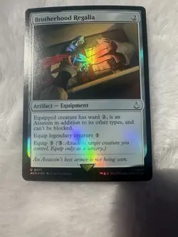 MTG Magic 1x Brotherhood Regalia FOIL (M/NM) Universes Beyond Assassin's Creed - Image 1