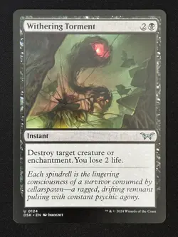 1x MTG Withering Torment - Duskmourn: House of Horror (DSK) #124 - Magic - Image 1