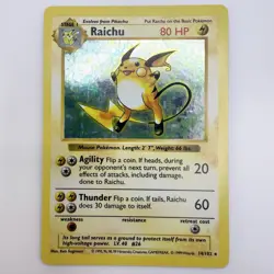 Raichu 14/102 Holo Rare SHADOWLESS Base Set Pokemon TCG LP - Image 1