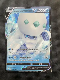 036/185 Galarian Darmanitan V | Half Art Rare Holo V Card Pokemon Vivid Voltage - Image 1