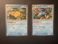Pokemon TCG Mega Evolutions Psyduck 007 Golduck 008 Black Star Promo Holo NEW #1 - Image 1