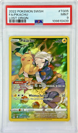 PSA 9 Lost Origin Pikachu TG05 Full Art - 2022 Pokemon Swsh11 TG05/TG30 - Image 1