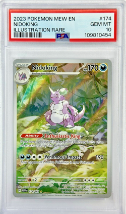 PSA 10 MEW 151 EN Nidoking #174 IR - 2023 Pokemon SV Scarlet & Violet 174/165 - Image 1