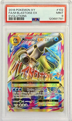 PSA 9 M Blastoise EX #102 FA Full Art - 2016 Pokemon XY Evolutions 102/108 - Image 1
